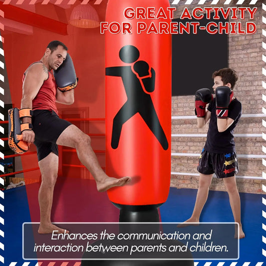 COMCO Boxing Column Inflatable Punching Bag for Adult & kids, Durable PVC Material