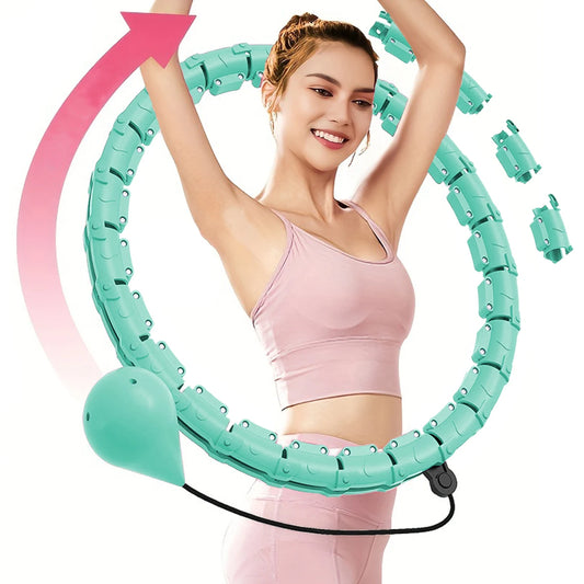 Weighted Hula Hoop Circle Weight Loss Exercise 2 in 1 Adjustable with Detachable Knots