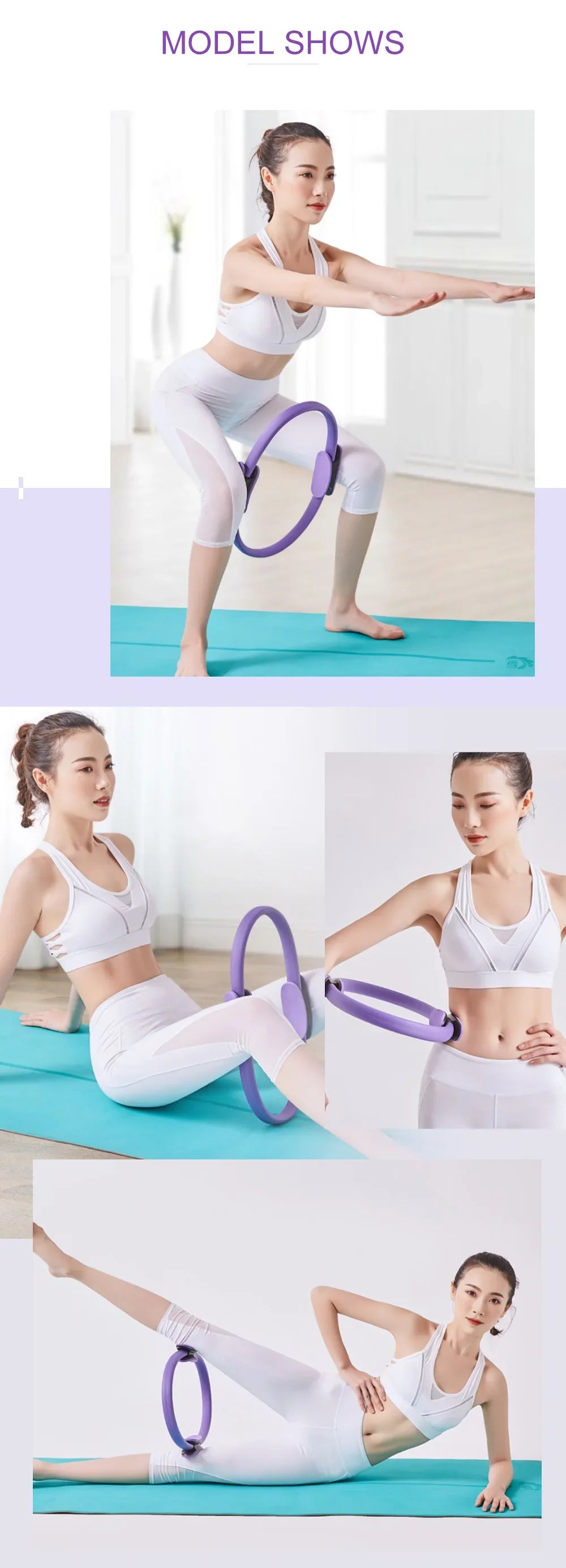 Yoga Fitness Ring Pilates Ring Women Girl Exercise Home Resistance Elasticity Yoga Gym Workout Pilates Circle Yoga Circle  ﻿