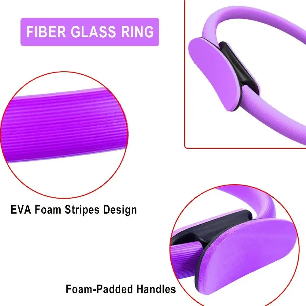 Yoga Fitness Ring Pilates Ring Women Girl Exercise Home Resistance Elasticity Yoga Gym Workout Pilates Circle Yoga Circle  ﻿